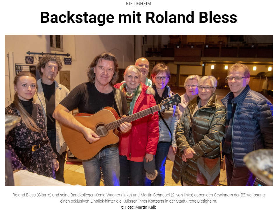 Backstage mit Roland Bless